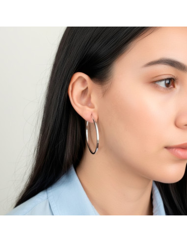 PENDIENTES FORMA ARO EN PLATA