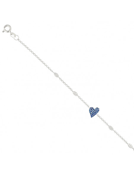 PULSERA EN PLATA FORMA CORAZÓN C SUGAR