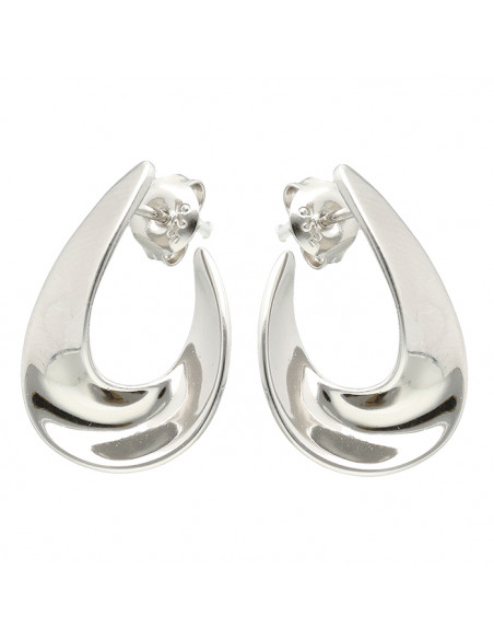 PENDIENTES EN PLATA BRILLANTE GOTA ABIERTA