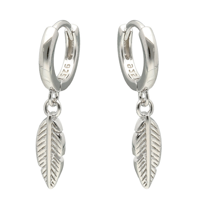 PENDIENTES EN PLATA CRIOLLA PLUMA