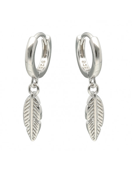 PENDIENTES EN PLATA CRIOLLA PLUMA