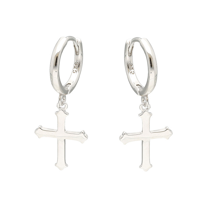 PENDIENTES EN PLATA CRIOLLA CRUZ