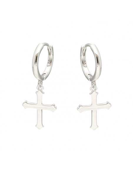 PENDIENTES EN PLATA CRIOLLA CRUZ