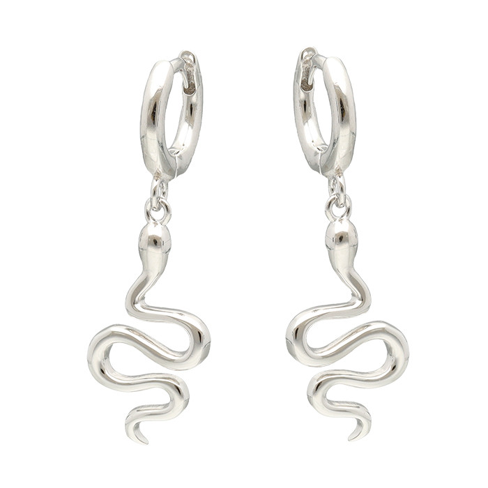 PENDIENTES EN PLATA CRIOLLA SERPIENTE ESE
