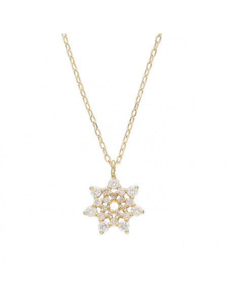 GARGANTILLA EN ORO CON DIAMANTES FORMA ROSETA