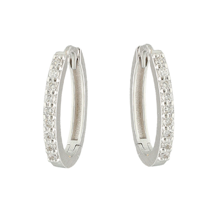 PENDIENTES EN ORO BLANCO CON DIAMANTES DORMA DE ARO