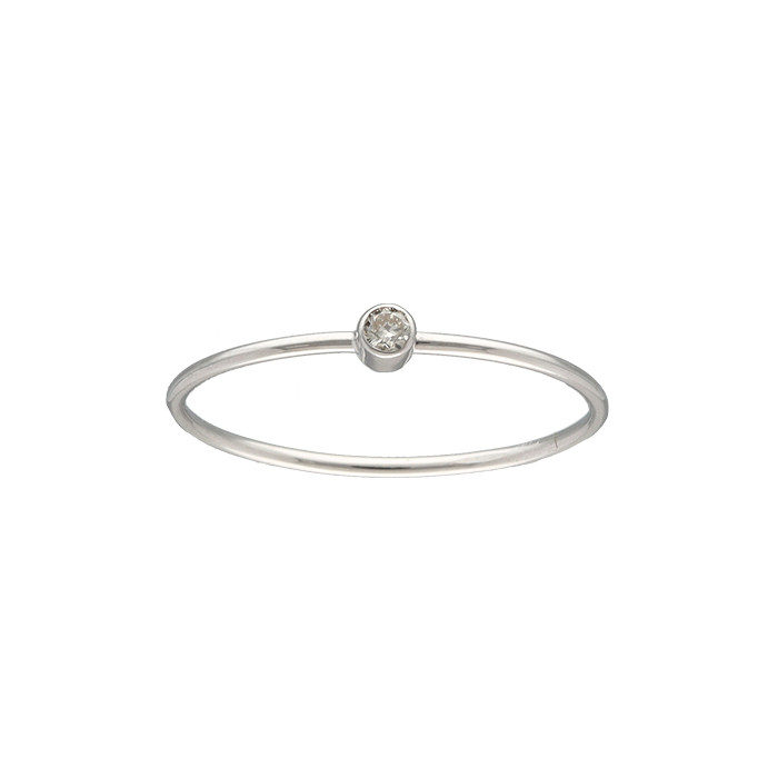 ANILLO EN ORO BLANCO SOLITARIO CON DIAMANTE