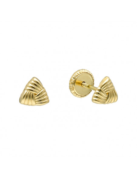 PENDIENTES EN ORO FORMA TRIANGULO