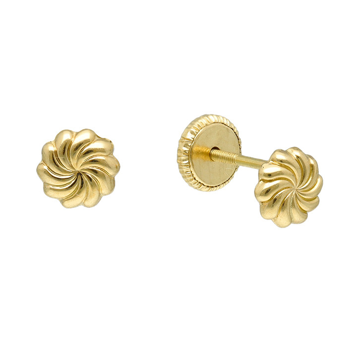 PENDIENTES EN ORO FORMA REDONDA