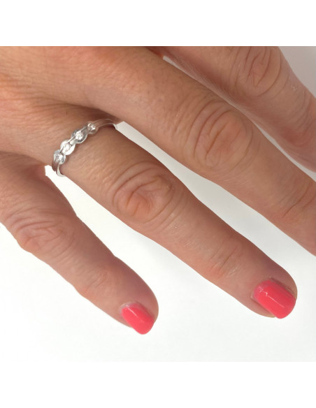 ANILLO EN ORO BLANCO Y DIAMANTE