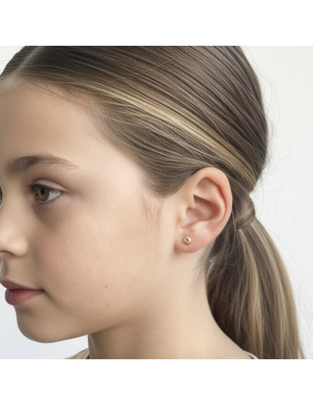 PENDIENTES EN ORO FORMA REDONDA