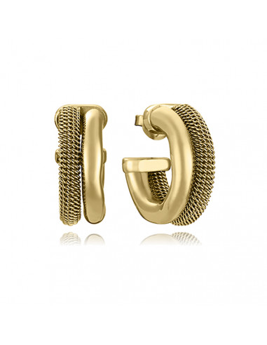 PENDIENTES DE MUJER DE VICEROY EN ACERO IP DORADO CRIOLLA DOBLE  14345EO1012