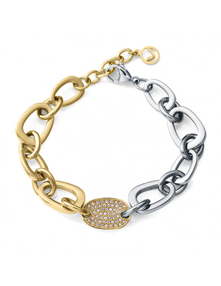PULSERA EN ACERO PARA MUJER DE VICEROY CON DISEÑO DE ESLABONES MITAD EN DORADO Y MITAD EN PLATEADO 75408PO1012