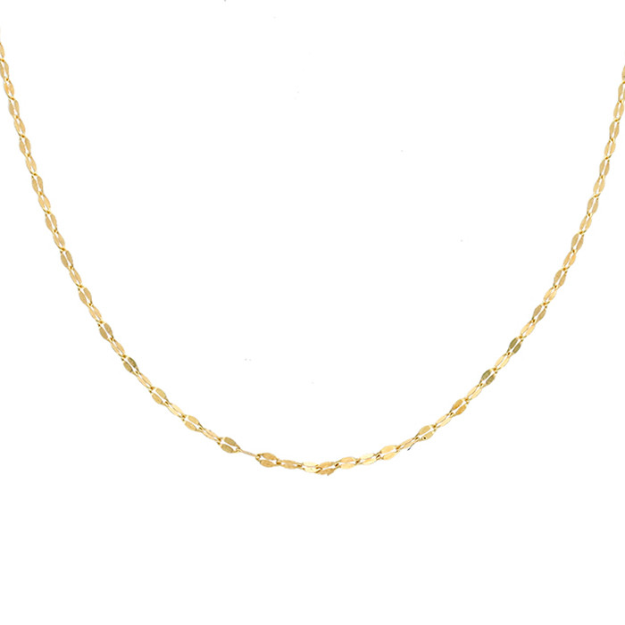 CADENA EN ORO DE 18 QT FORMA CHAPITAS .