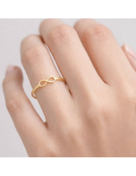 ANILLO EN ORO CON FORMA DE INFINITO