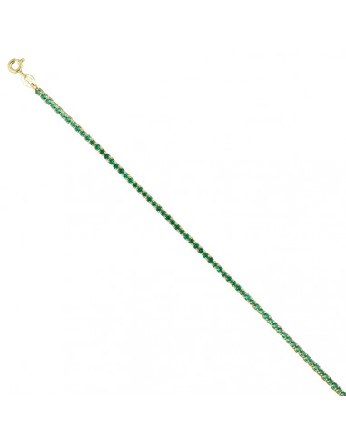 PULSERA PLATA DORADA CON CIRCONITAS