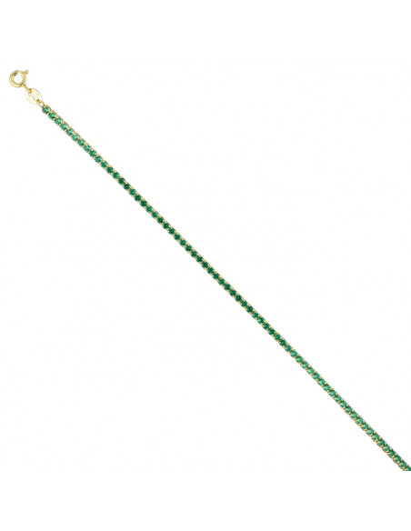 PULSERA PLATA DORADA CON CIRCONITAS