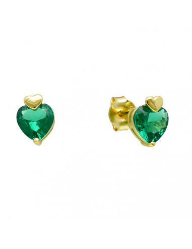 PENDIENTES PLATA ROTADA 2 CORAZONES