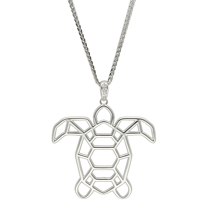GARGANTILLA EN PLATA CON COLGANTE DE TORTUGA