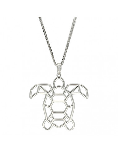 GARGANTILLA EN PLATA CON COLGANTE DE TORTUGA