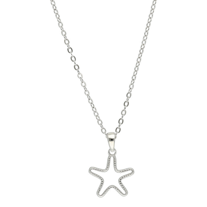 GARGANTILLA EN PLATA ESTRELLA CALADA.