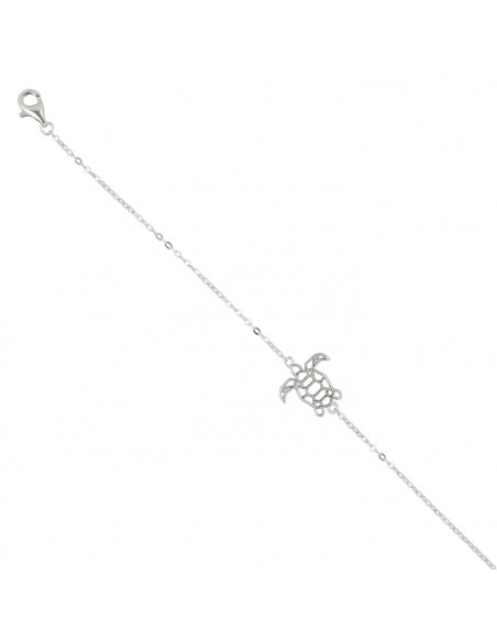 PULSERA EN PLATA FORMA DE TORTUGA CALADA