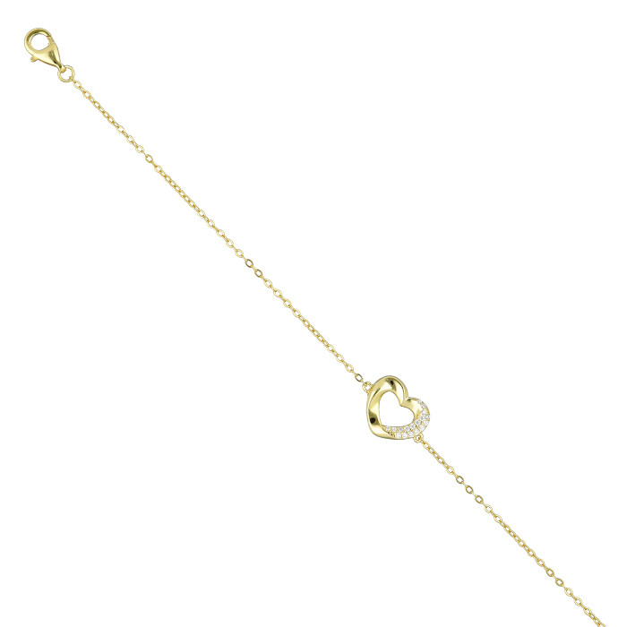 copy of PULSERA EN PLATA DORADA CIRCONITAS INFINITO
