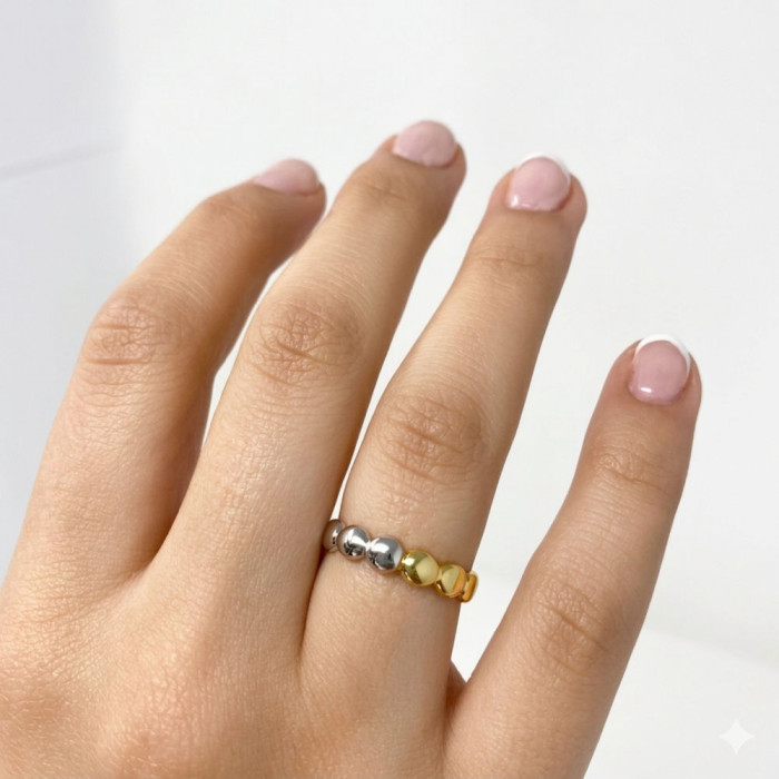 ANILLOS PLATA BICOLOR OVALINAS 2