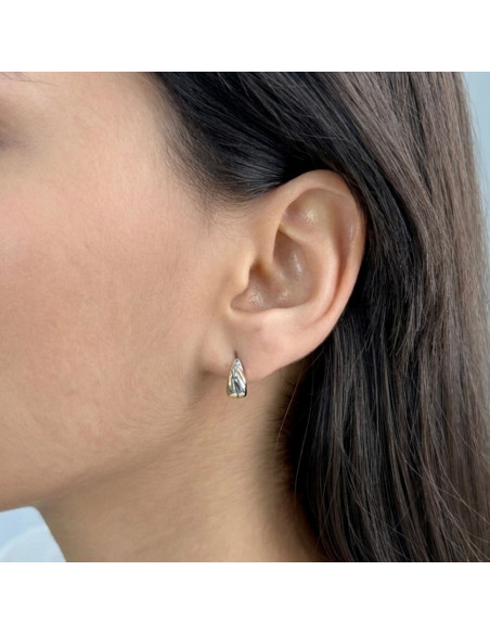 PENDIENTES PLATA BICOLOR LAGRIMA