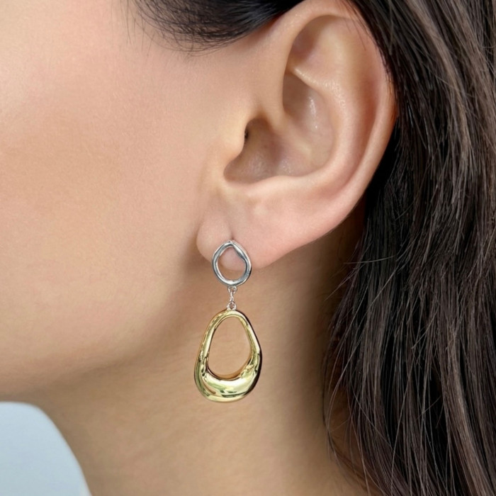 PENDIENTE LAGRIMAS LARGO DE PLATA 2