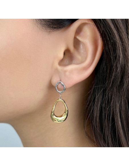 PENDIENTE LAGRIMAS LARGO DE PLATA