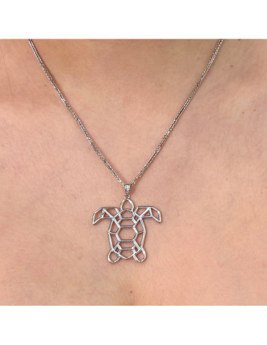 GARGANTILLA EN PLATA CON COLGANTE DE TORTUGA