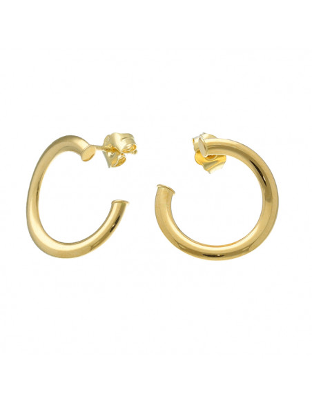 PENDIENTES EN ORO AMARILLO DE 18 QUILATES ARO ABIERTO
