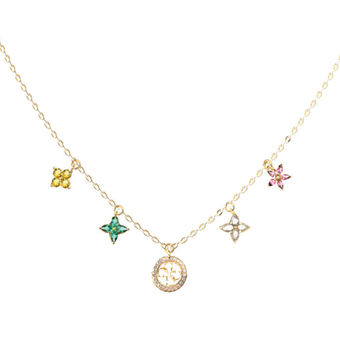 GARGANTILLA EN ACERO GUESS FLORES COLORES