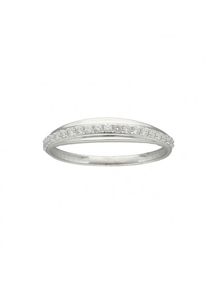 ANILLO EN ORO BLANCO Y DIAMANTES MEDIA ALIANZA EN DISMINUCION