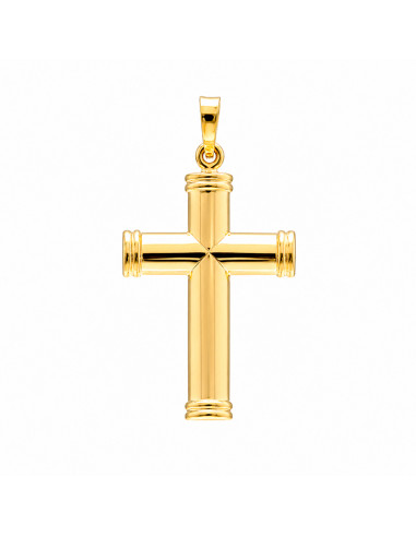 CRUZ EN ORO LISA FORMA TOPES