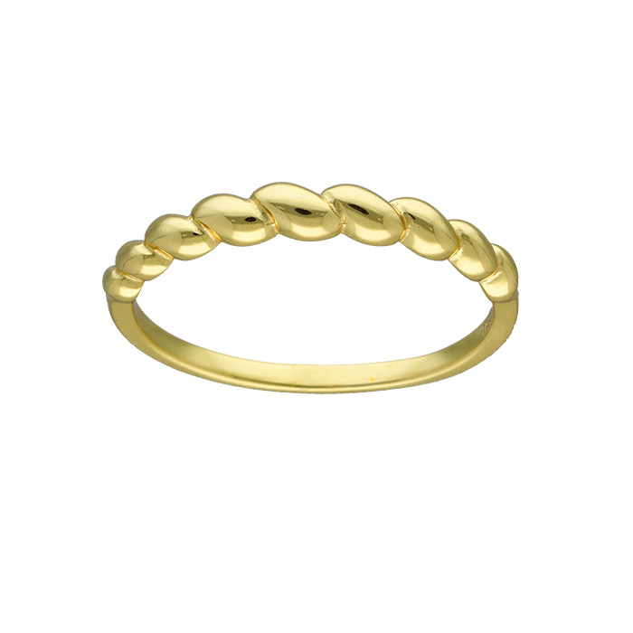 ANILLO EN PLATA DORADA GALLONES