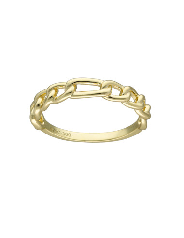 ANILLO EN PLATA DORADA FORMA DE CADENA