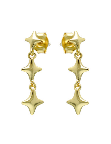 PENDIENTES EN PLATA LARGOS CON ESTRELLAS