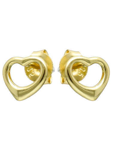 PENDIENTES EN PLATA CON CORAZONES CALADOS