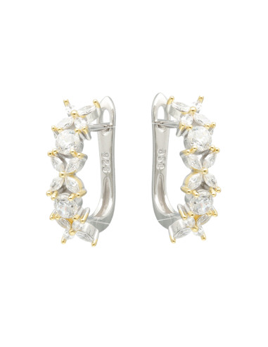 PENDIENTES EN PLATA CON CIRCONITAS LARGOS