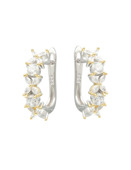PENDIENTES EN PLATA CON CIRCONITAS LARGOS