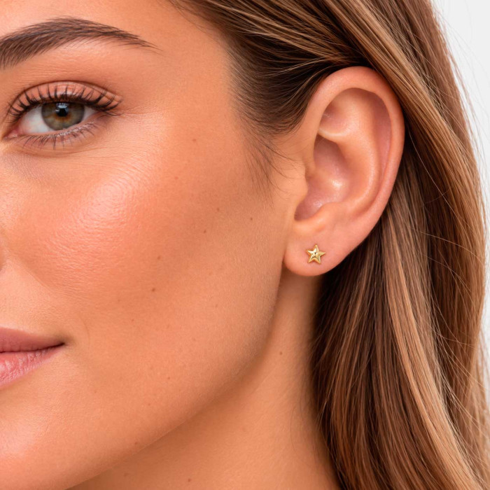 PENDIENTES EN PLATA CON ESTRELLAS 2