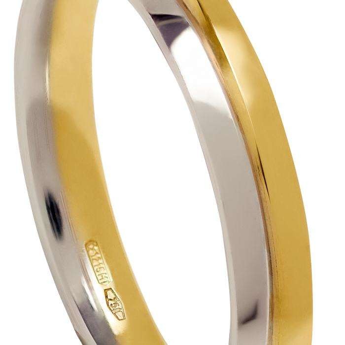 ALIANZA DE BODA EN ORO BICOLOR