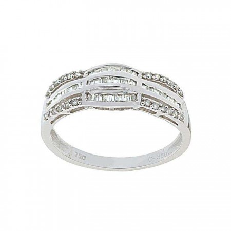 ANILLO EN ORO BLANCO Y DIAMANTES