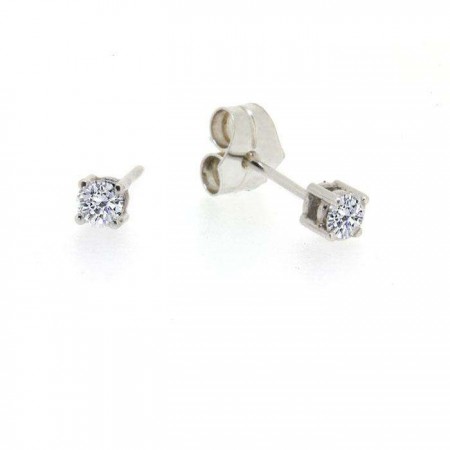 PENDIENTES EN ORO BLANCO CON DIAMANTES