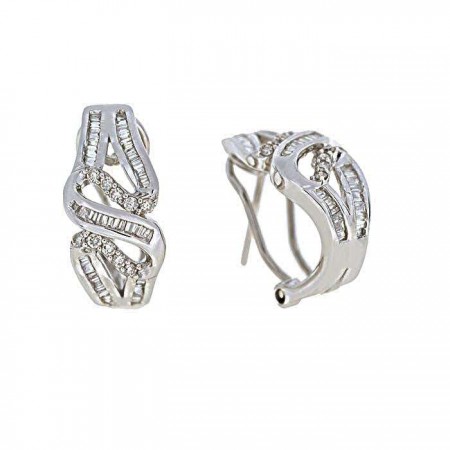 PENDIENTES EN ORO BLANCO Y DIAMANTES