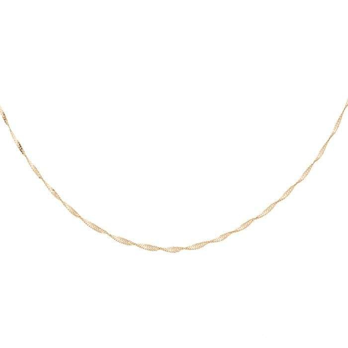 CADENA EN ORO DE 18 QUILATES SINGAPUR 40 CM