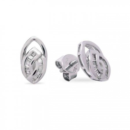 PENDIENTES EN ORO BLANCO Y DIAMANTES