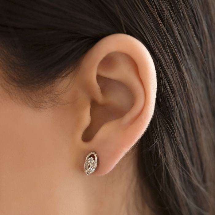 PENDIENTES EN ORO BLANCO Y DIAMANTES 2